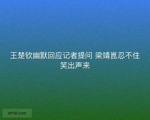 王楚钦幽默回应记者提问 梁靖崑忍不住笑出声来